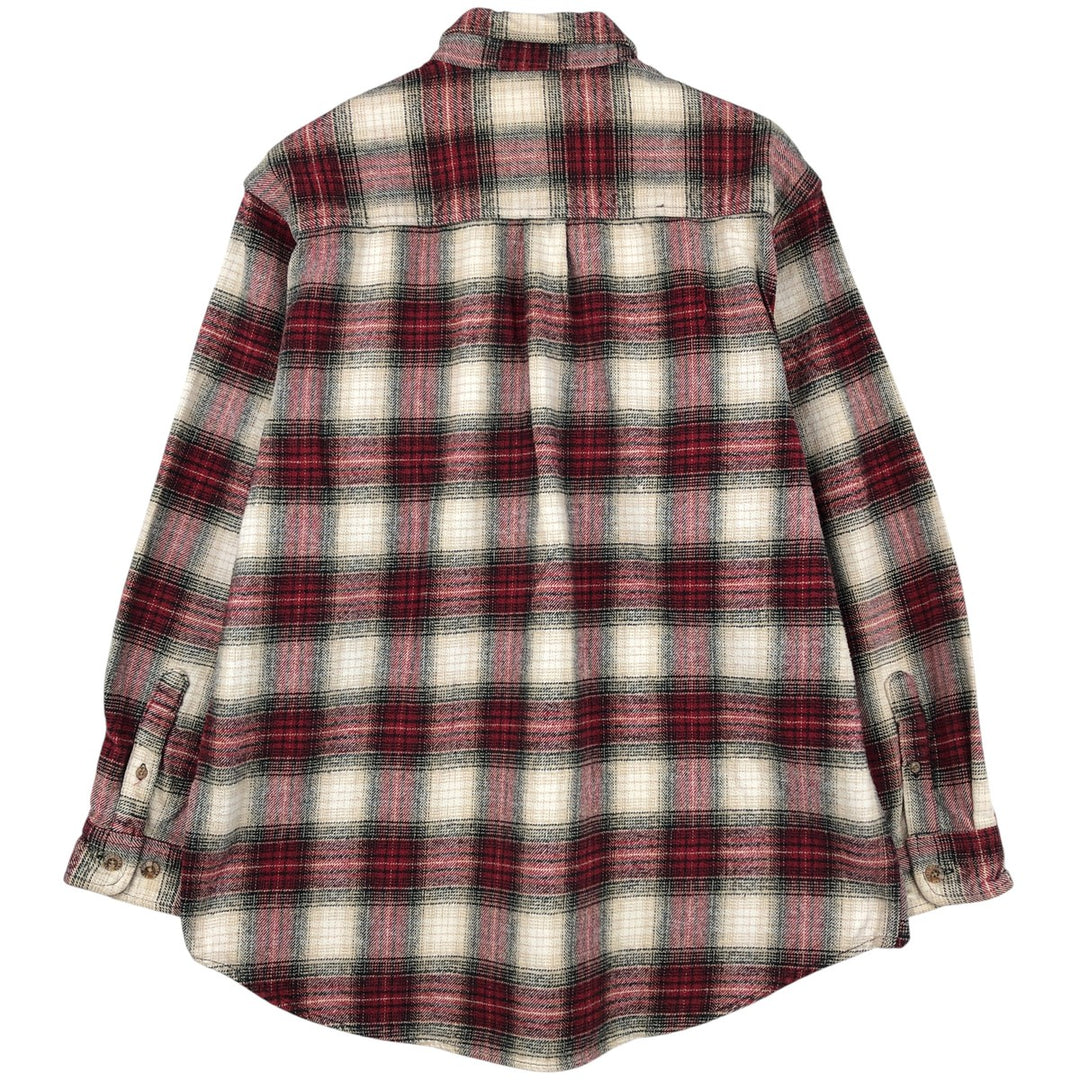 90'S Vintage Field and Stream Long Sleeve Heavy Flannel Check Shirt, Men's Size L unclear red type Vintage Second Hand