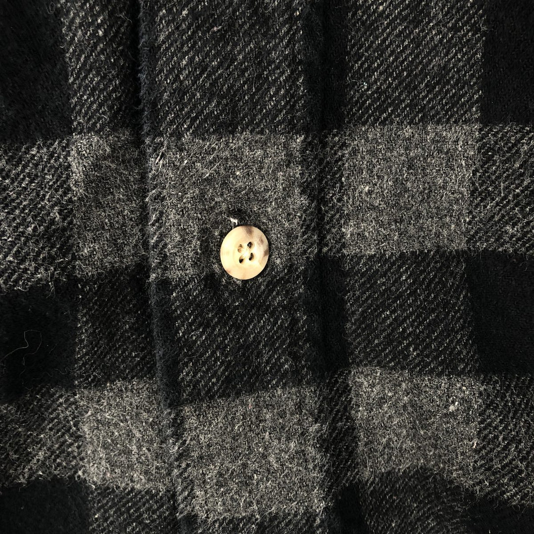 Field and Stream Buffalo Check Long Sleeve Heavy Flannel Check Shirt, Men's Size M cotton black type Vintage Second Hand