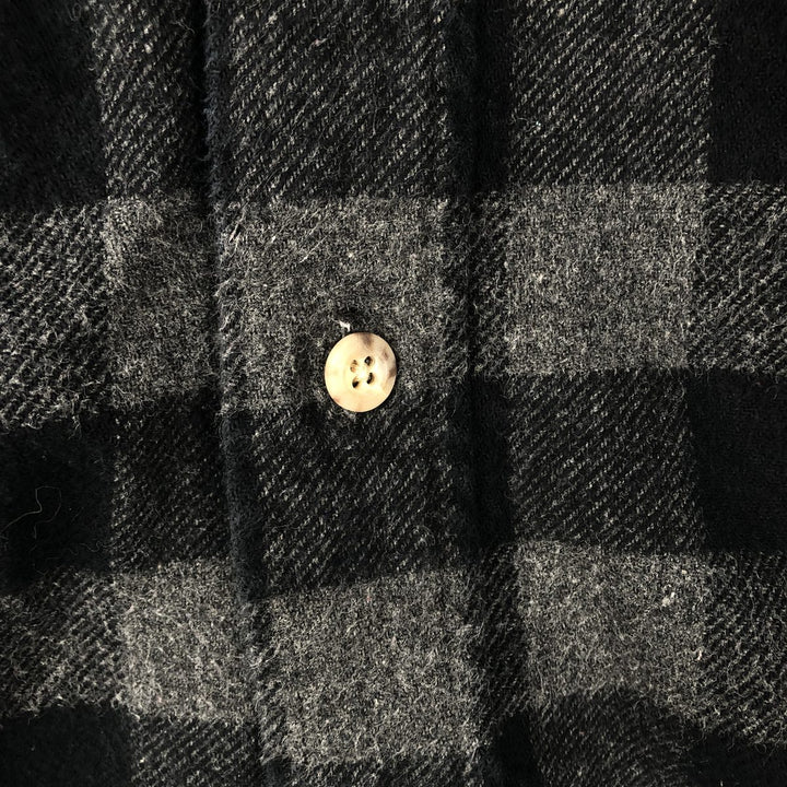 Field and Stream Buffalo Check Long Sleeve Heavy Flannel Check Shirt, Men's Size M cotton black type Vintage Second Hand