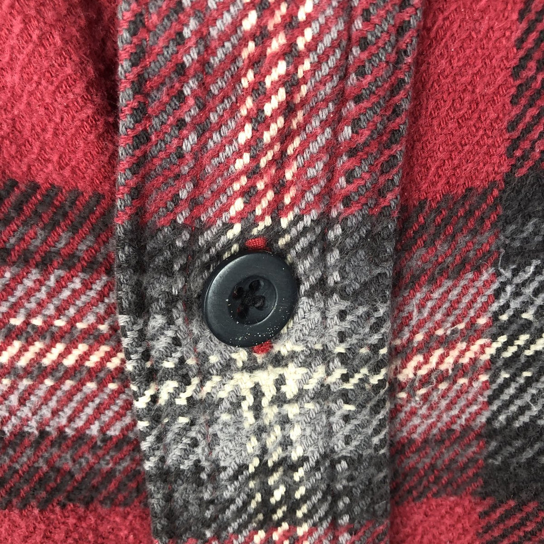 90s-00'S Cabelas Long Sleeve Heavy Flannel Check Shirt, Men's Size L, Vintage cotton red type Vintage Second Hand