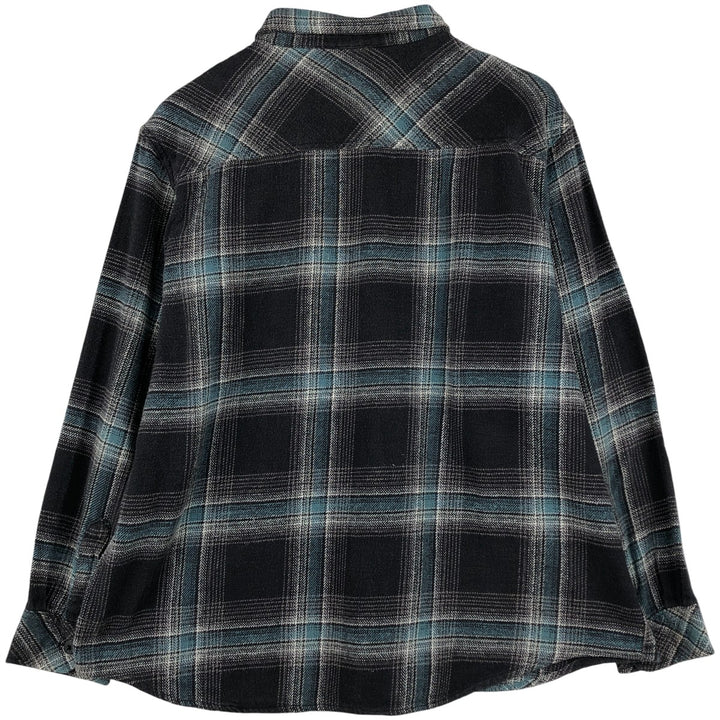Dickies Long Sleeve Flannel Check Shirt, Men's, XXL cotton black type Vintage Second Hand