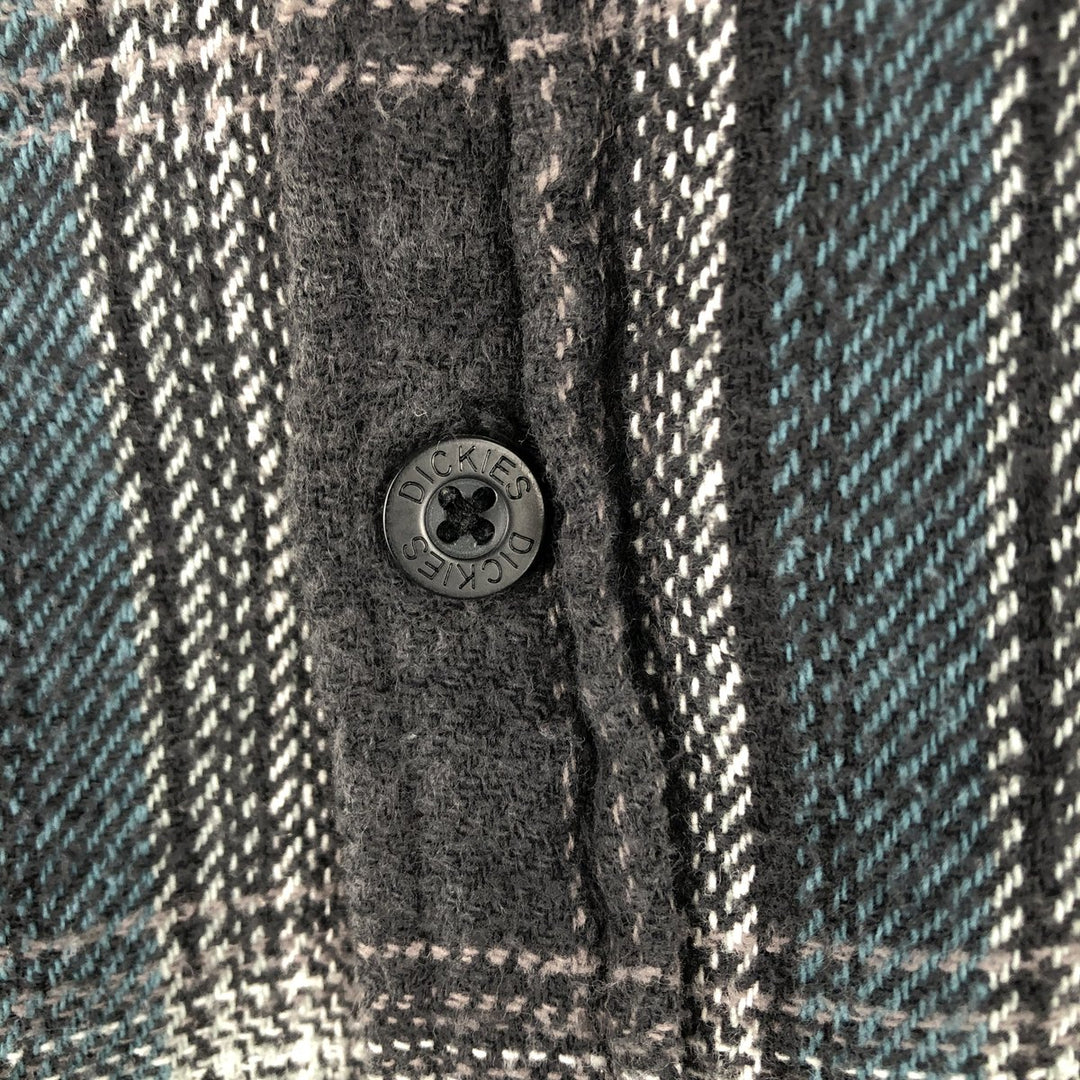 Dickies Long Sleeve Flannel Check Shirt, Men's, XXL cotton black type Vintage Second Hand