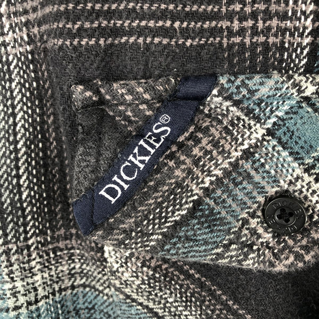 Dickies Long Sleeve Flannel Check Shirt, Men's, XXL cotton black type Vintage Second Hand