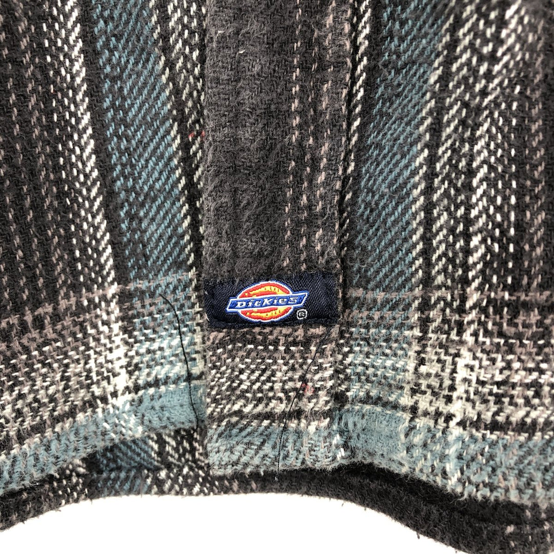 Dickies Long Sleeve Flannel Check Shirt, Men's, XXL cotton black type Vintage Second Hand