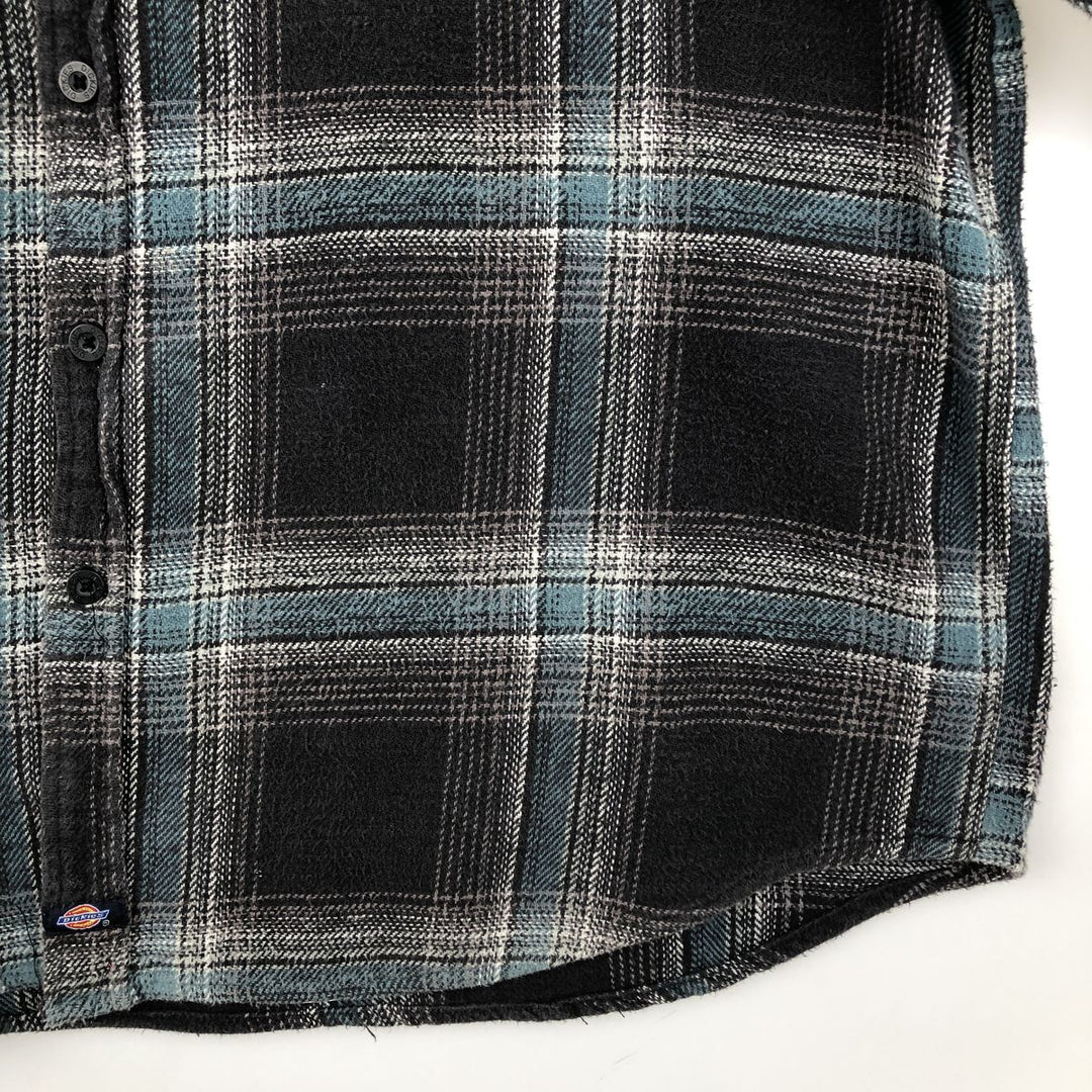Dickies Long Sleeve Flannel Check Shirt, Men's, XXL cotton black type Vintage Second Hand