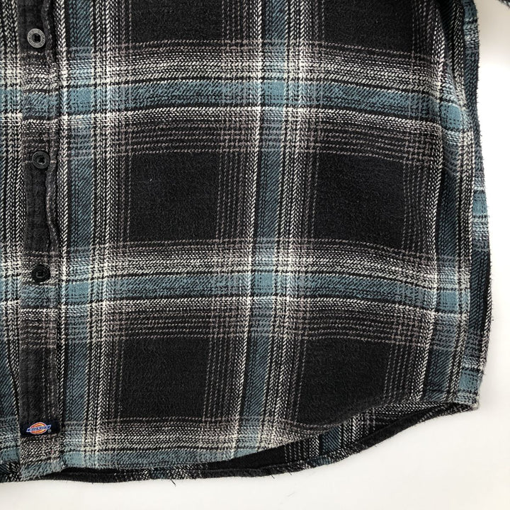 Dickies Long Sleeve Flannel Check Shirt, Men's, XXL cotton black type Vintage Second Hand