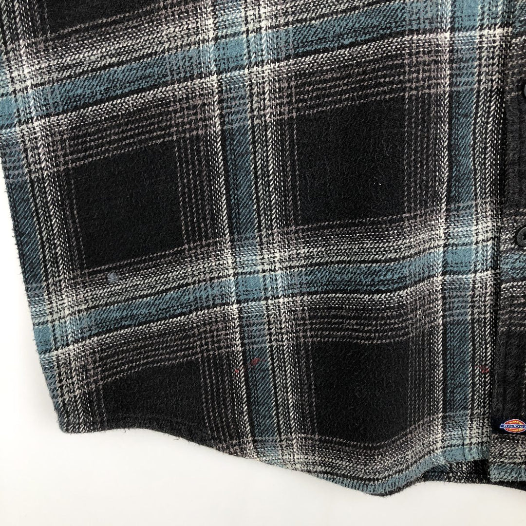 Dickies Long Sleeve Flannel Check Shirt, Men's, XXL cotton black type Vintage Second Hand