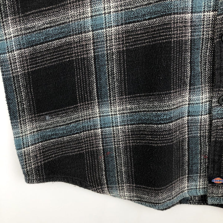 Dickies Long Sleeve Flannel Check Shirt, Men's, XXL cotton black type Vintage Second Hand
