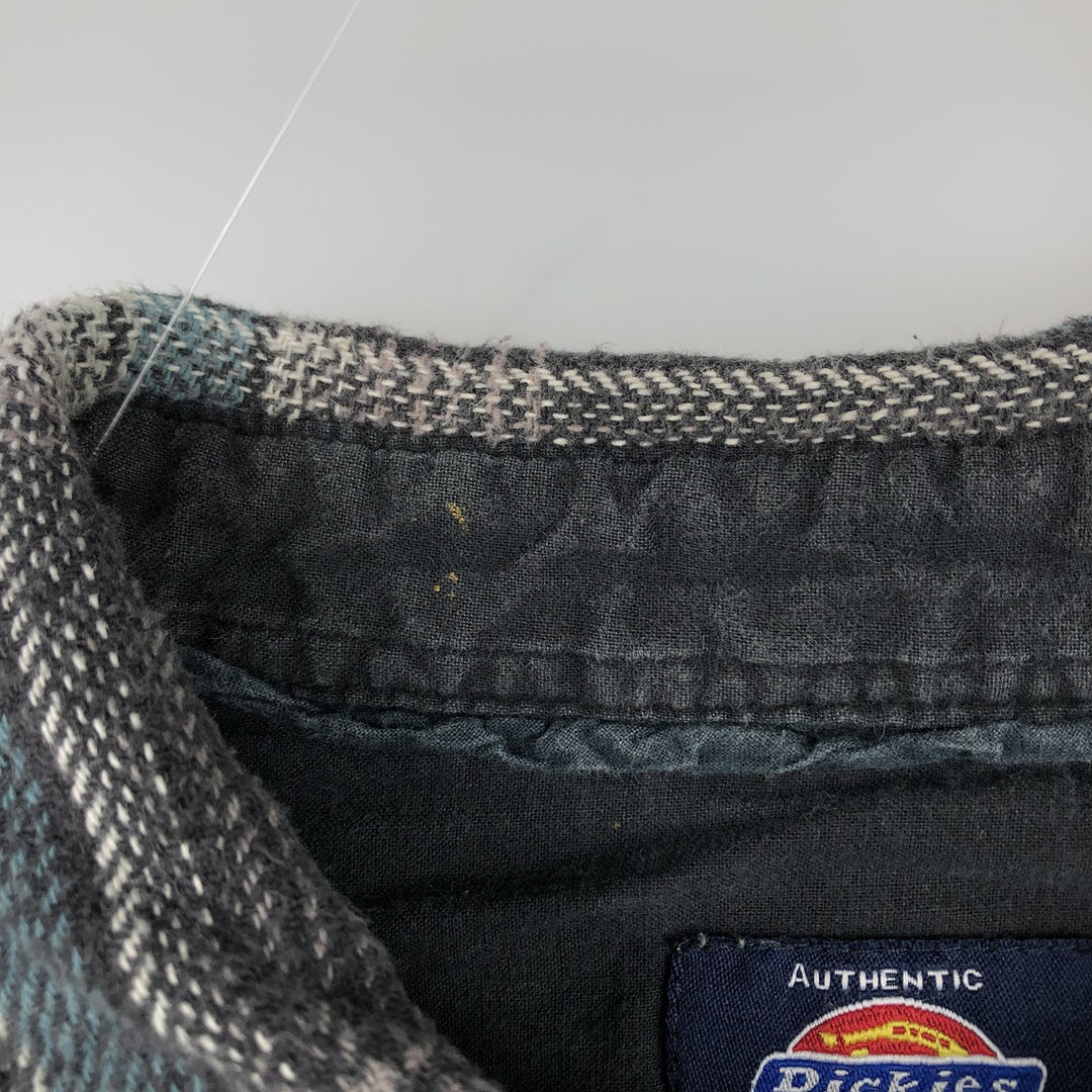 Dickies Long Sleeve Flannel Check Shirt, Men's, XXL cotton black type Vintage Second Hand