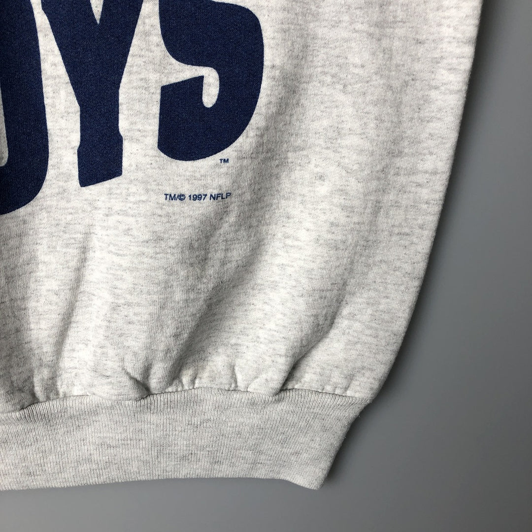 Vintage 90'S Hanes ComfortBlend NFL Dallas Cowboys Print Sweatshirt, Men's Size Large cotton gray type Vintage Second Hand