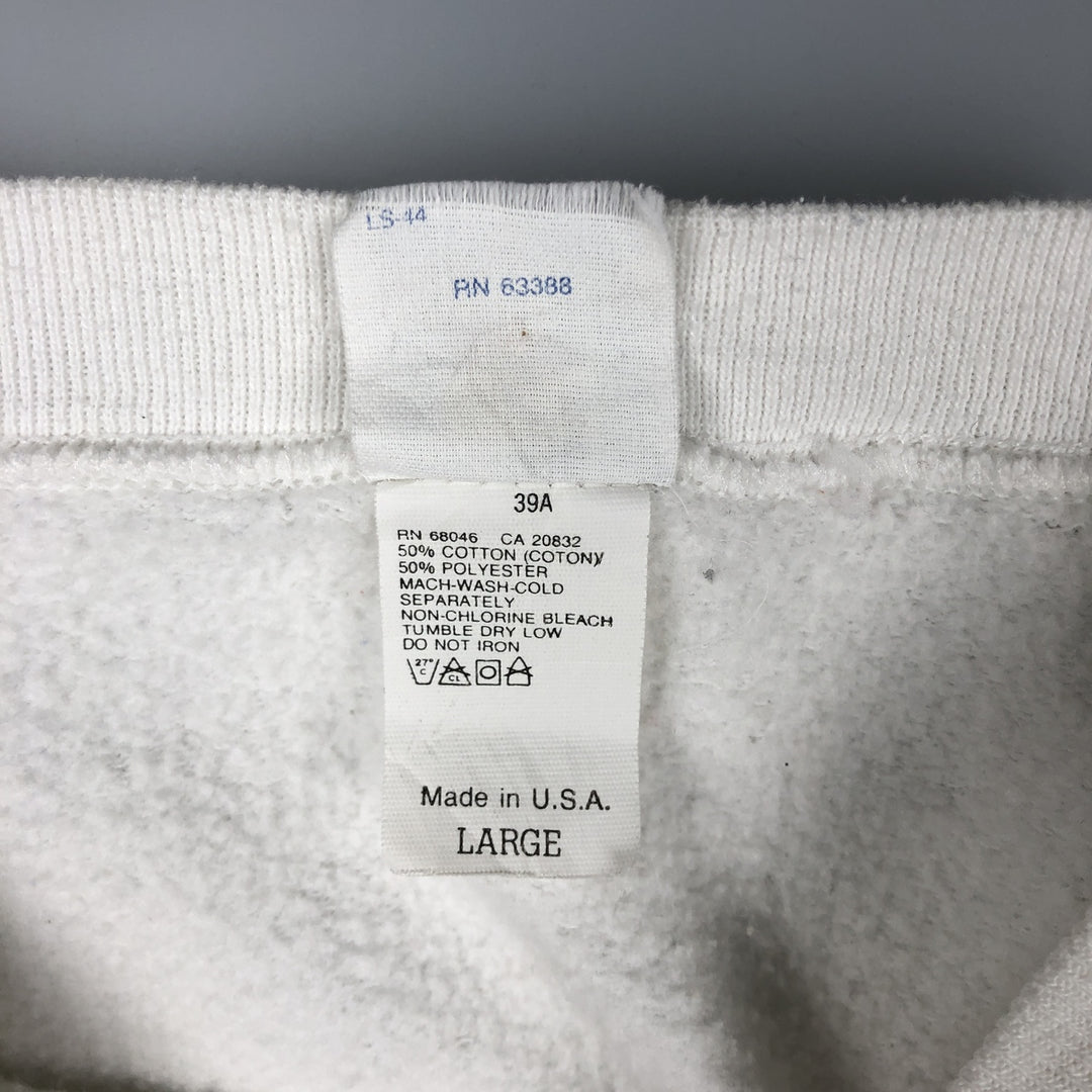 Vintage 90'S COMRETITOR NBA Charlotte Hornets Print Sweatshirt, Made in USA, Men's Size L cotton white type Vintage Second Hand