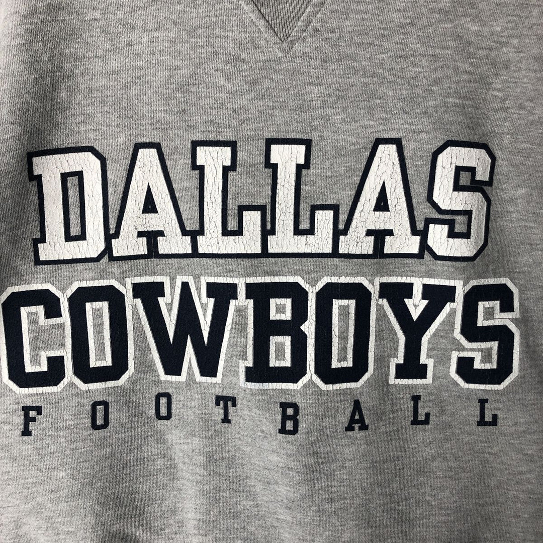 Reebok NFL Dallas Cowboys Print Sweatshirt, Men's Size L cotton gray type Vintage Second Hand