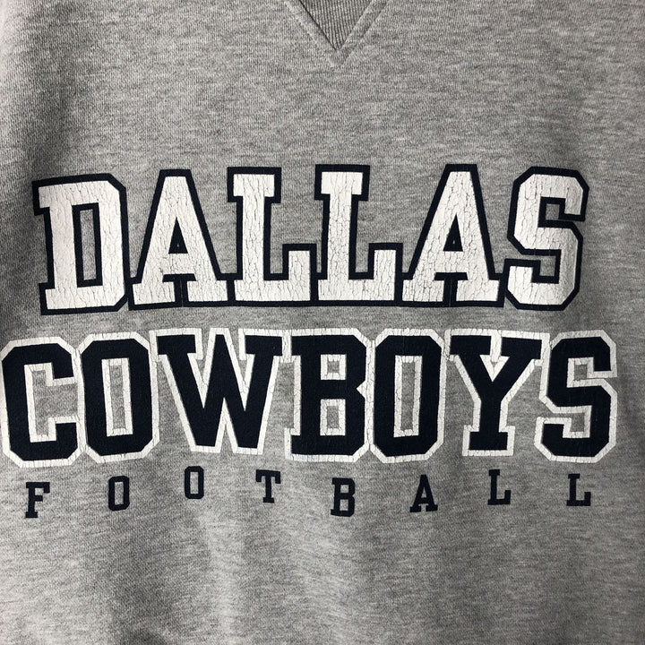 Reebok NFL Dallas Cowboys Print Sweatshirt, Men's Size L cotton gray type Vintage Second Hand