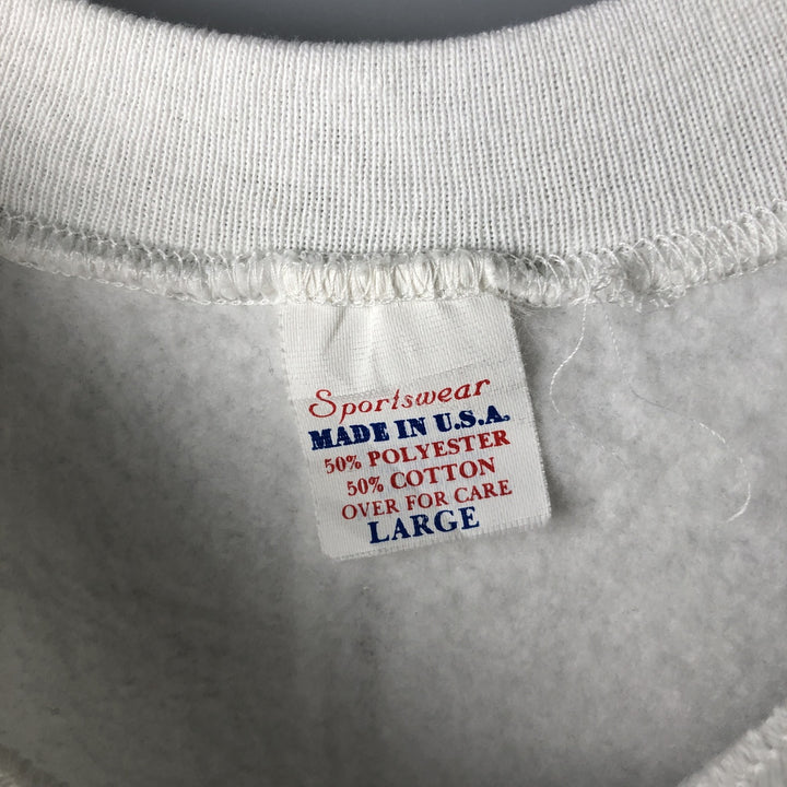 1980'S Dodger Stadium 25th Anniversary Printed Sweatshirt, Made in USA, Men's Size L cotton white type Vintage Second Hand