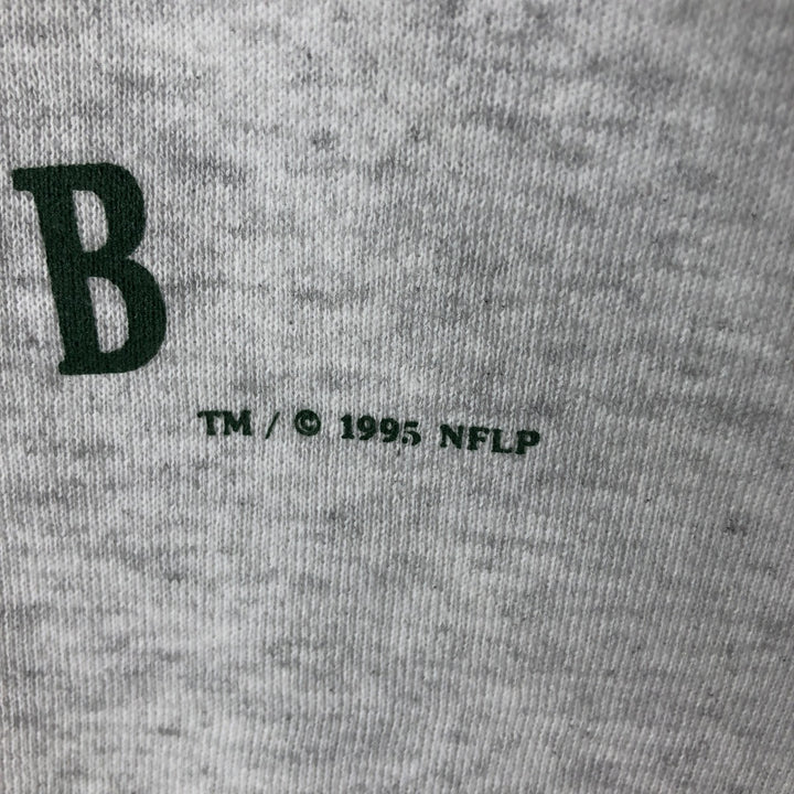 90'S Nutmeg NFL Green Bay Packers Print Sweatshirt, Made in USA, Men's Size L cotton gray type Vintage Second Hand