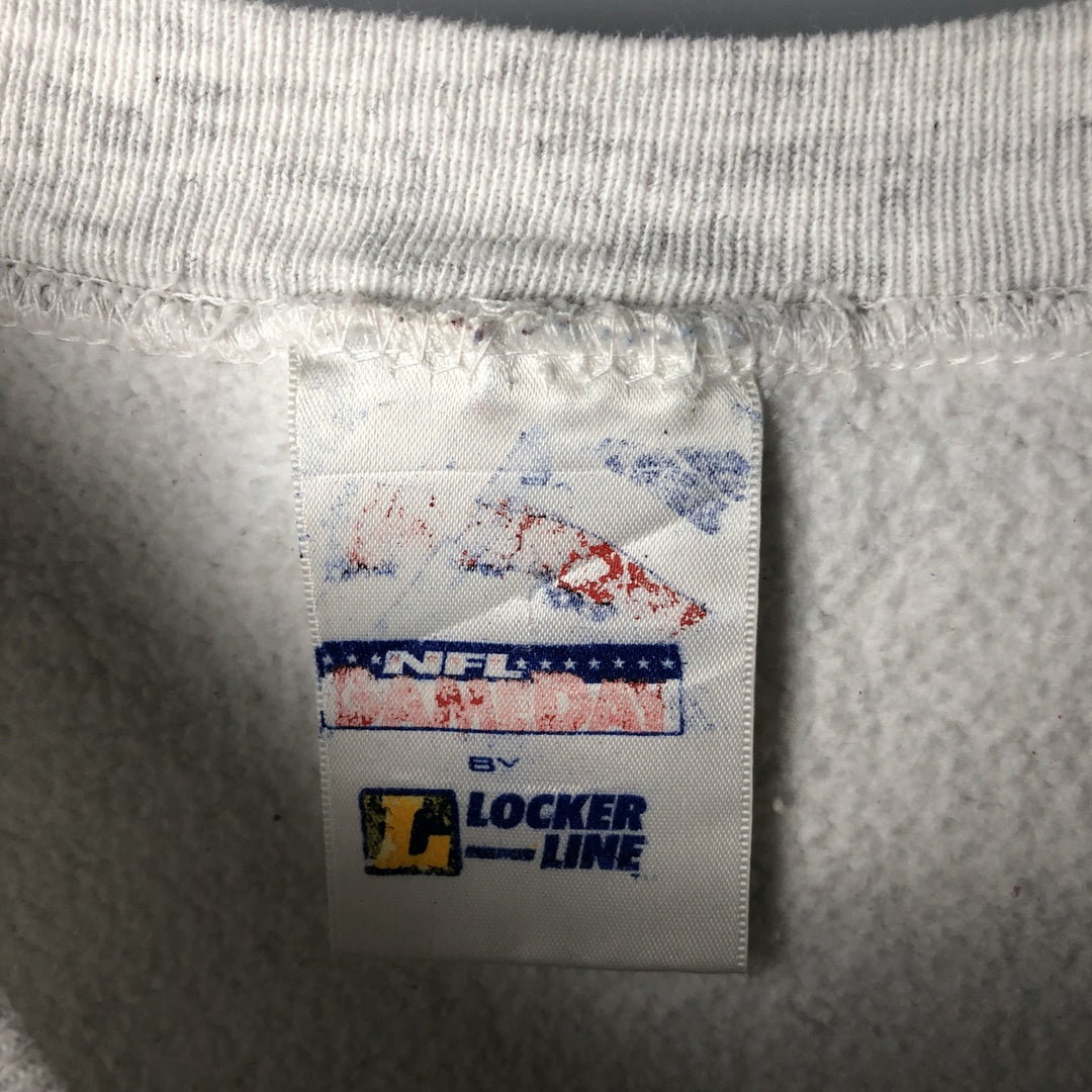 90'S Locker Line NFL Gameday Carolina Panthers Print Sweatshirt, Made in USA, Men's Size L cotton gray type Vintage Second Hand