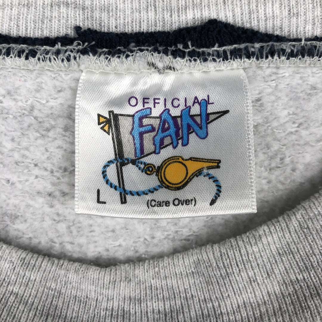 Vintage 90'S Official Fan NFL Dallas Cowboys Print Sweatshirt, Made in USA, Men's Size Large cotton gray type Vintage Second Hand