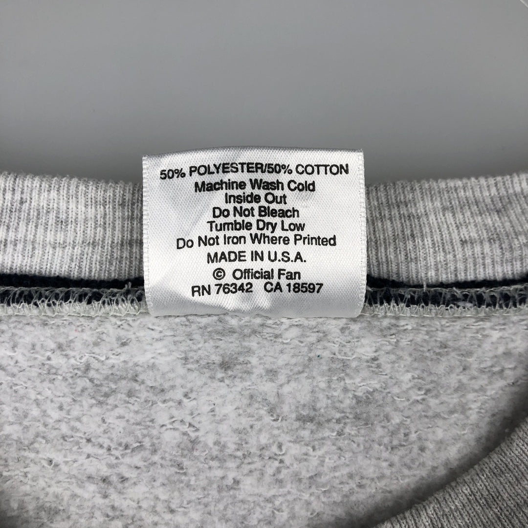 Vintage 90'S Official Fan NFL Dallas Cowboys Print Sweatshirt, Made in USA, Men's Size Large cotton gray type Vintage Second Hand