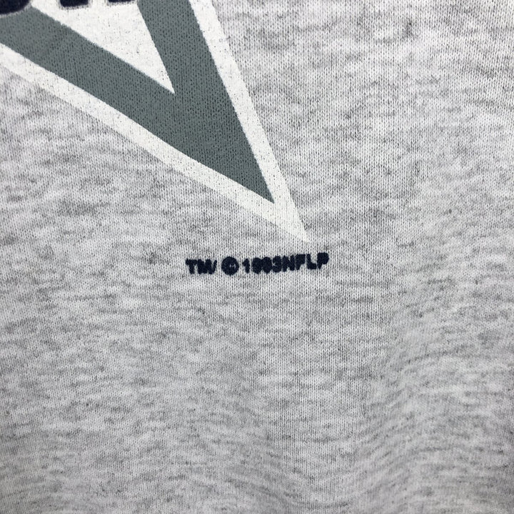 Vintage 90'S Official Fan NFL Dallas Cowboys Print Sweatshirt, Made in USA, Men's Size Large cotton gray type Vintage Second Hand