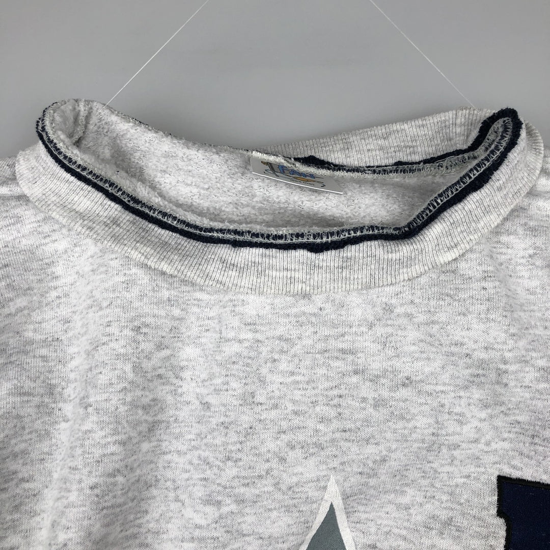 Vintage 90'S Official Fan NFL Dallas Cowboys Print Sweatshirt, Made in USA, Men's Size Large cotton gray type Vintage Second Hand