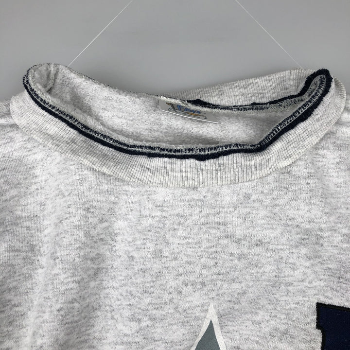Vintage 90'S Official Fan NFL Dallas Cowboys Print Sweatshirt, Made in USA, Men's Size Large cotton gray type Vintage Second Hand