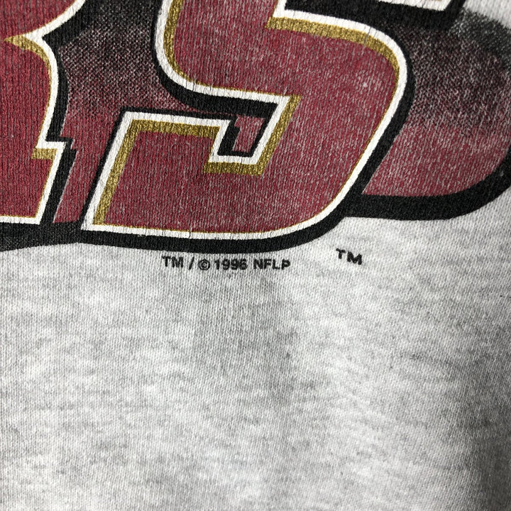 90'S CSA NFL San Francisco 49ers Printed Sweatshirt, Made in USA, Men's Size L cotton gray type Vintage Second Hand