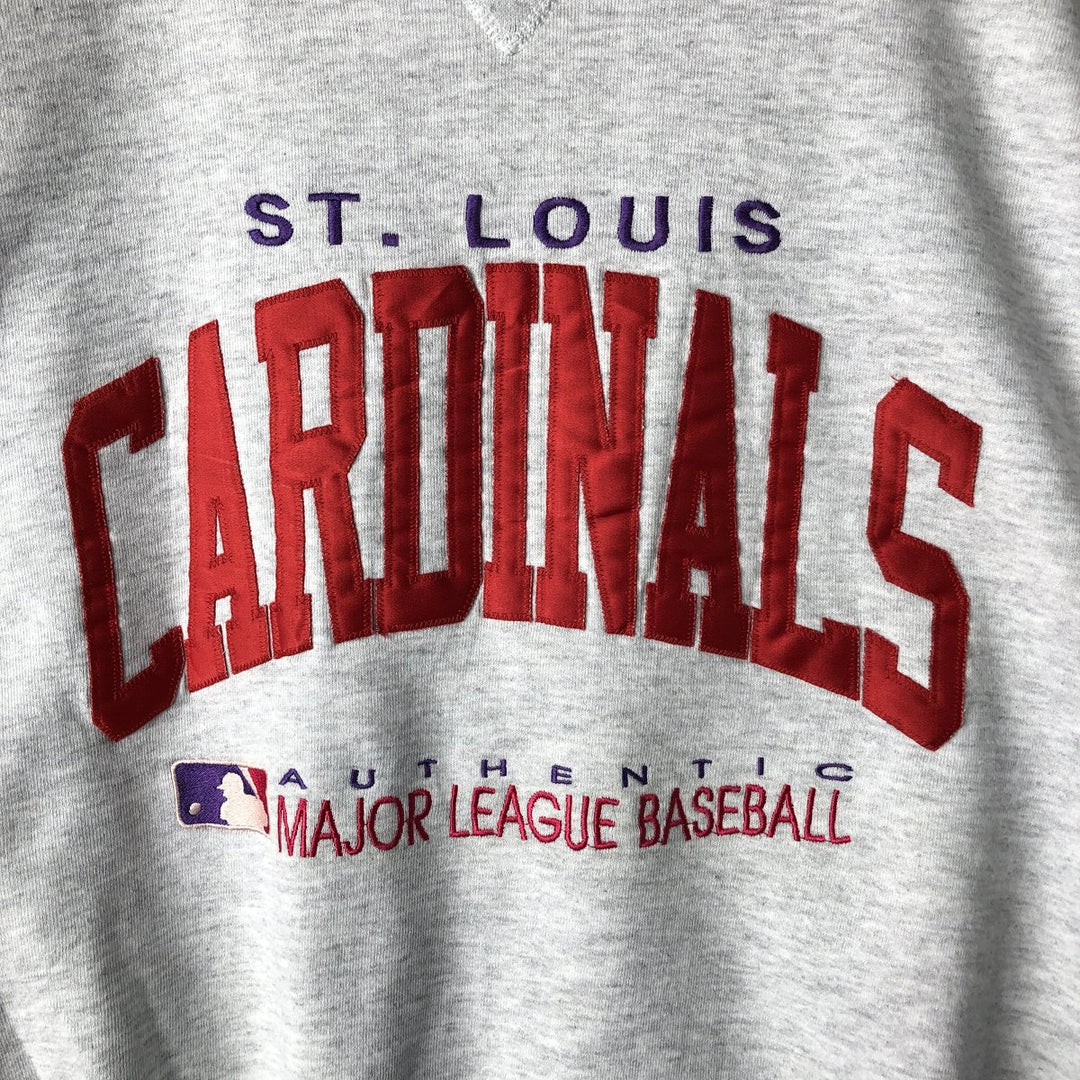 90'S Russell MLB St. Louis Cardinals Sweatshirt, Made in USA, Men's Size XL, Vintage cotton gray type Vintage Second Hand