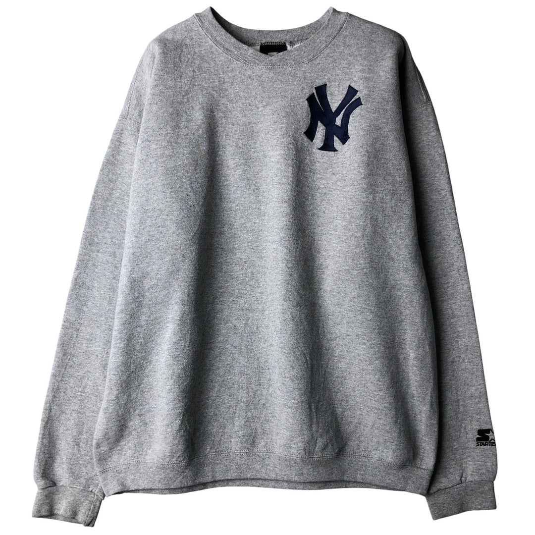 Vintage 1990'S Starter MLB New York Yankees Sweatshirt, Made in USA, Men's Size L cotton gray type Vintage Second Hand