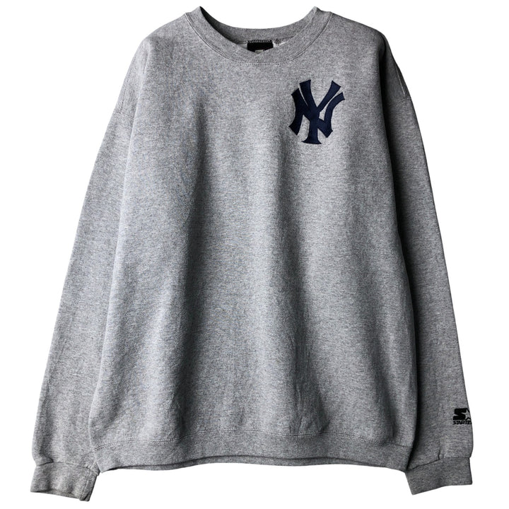Vintage 1990'S Starter MLB New York Yankees Sweatshirt, Made in USA, Men's Size L cotton gray type Vintage Second Hand
