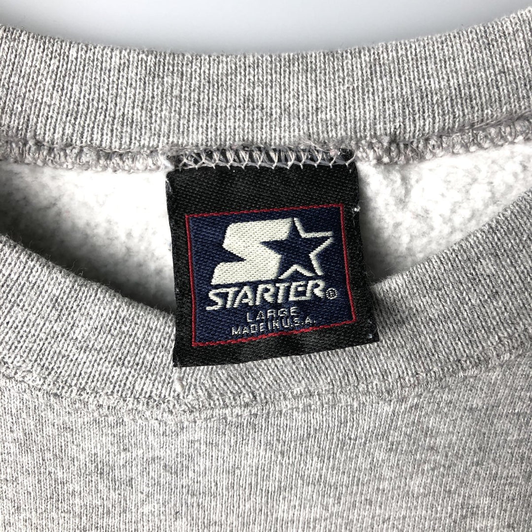Vintage 1990'S Starter MLB New York Yankees Sweatshirt, Made in USA, Men's Size L cotton gray type Vintage Second Hand