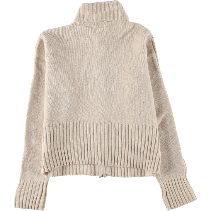 2000'S adidas Originals Wool Knit Full-Zip Sweater, Women's Size Medium wool pale white type Vintage Second Hand