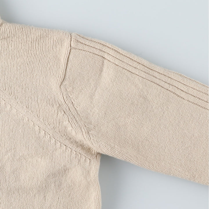 2000'S adidas Originals Wool Knit Full-Zip Sweater, Women's Size Medium wool pale white type Vintage Second Hand