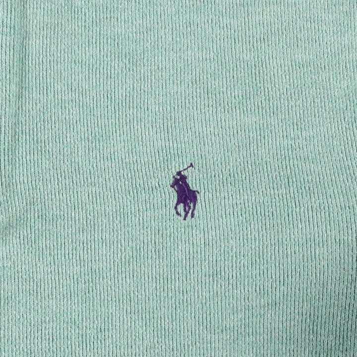 Ralph Lauren POLO by Ralph Lauren Cotton Knit Half Zip Sweater Men's S cotton Mint green Vintage Second Hand
