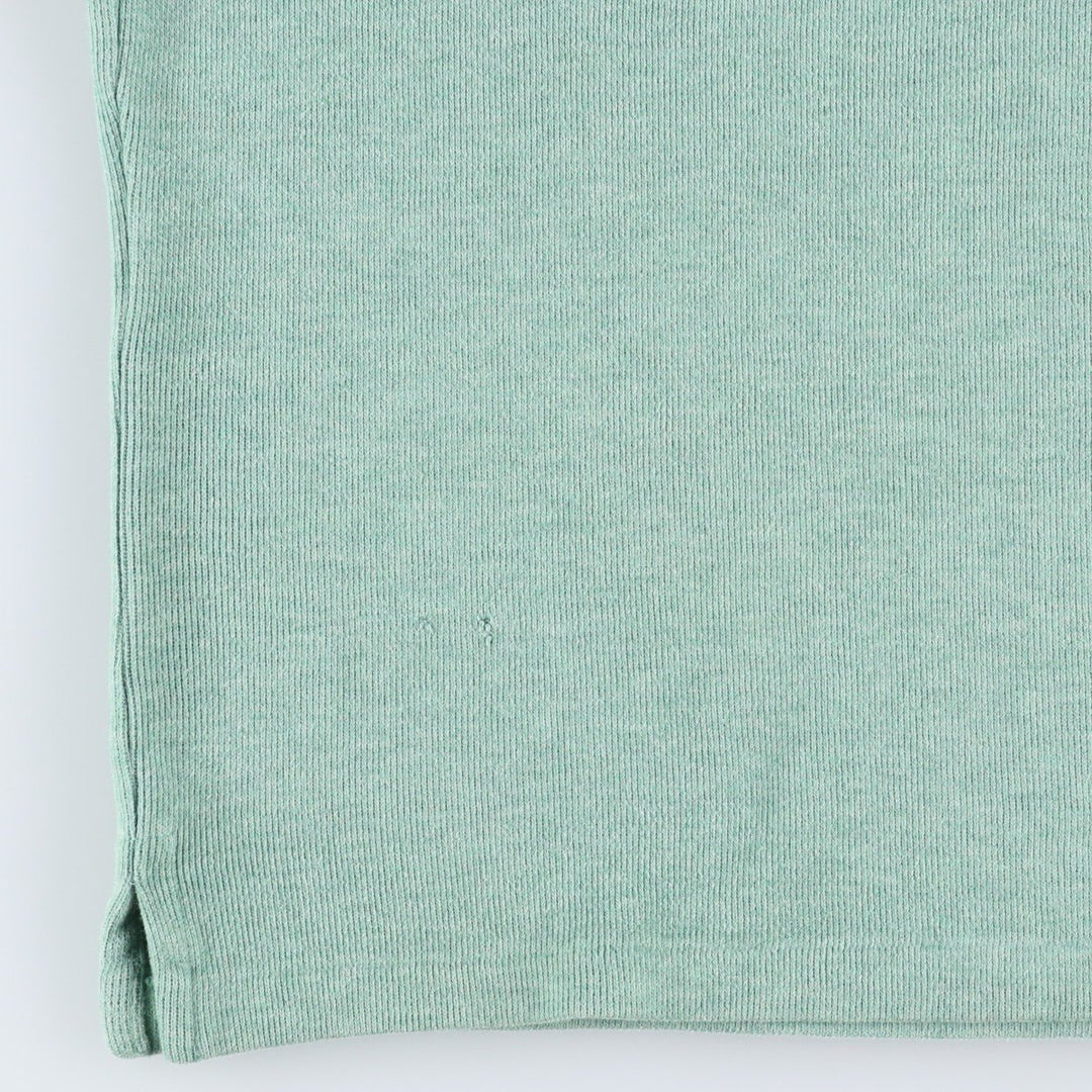 Ralph Lauren POLO by Ralph Lauren Cotton Knit Half Zip Sweater Men's S cotton Mint green Vintage Second Hand