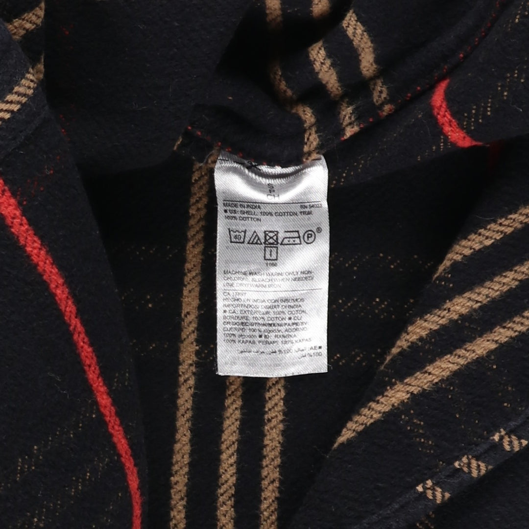 Old Navy Regular Fit Long Sleeve Flannel Check Shirt, Men's Size Small cotton black type Vintage Second Hand