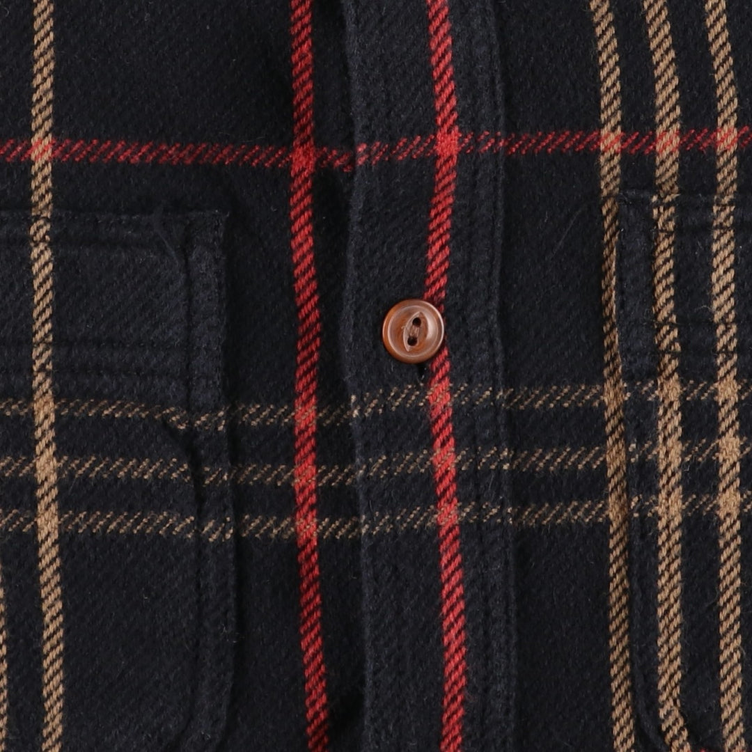 Old Navy Regular Fit Long Sleeve Flannel Check Shirt, Men's Size Small cotton black type Vintage Second Hand