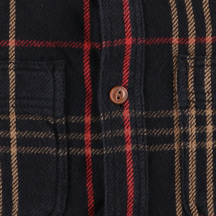 Old Navy Regular Fit Long Sleeve Flannel Check Shirt, Men's Size Small cotton black type Vintage Second Hand