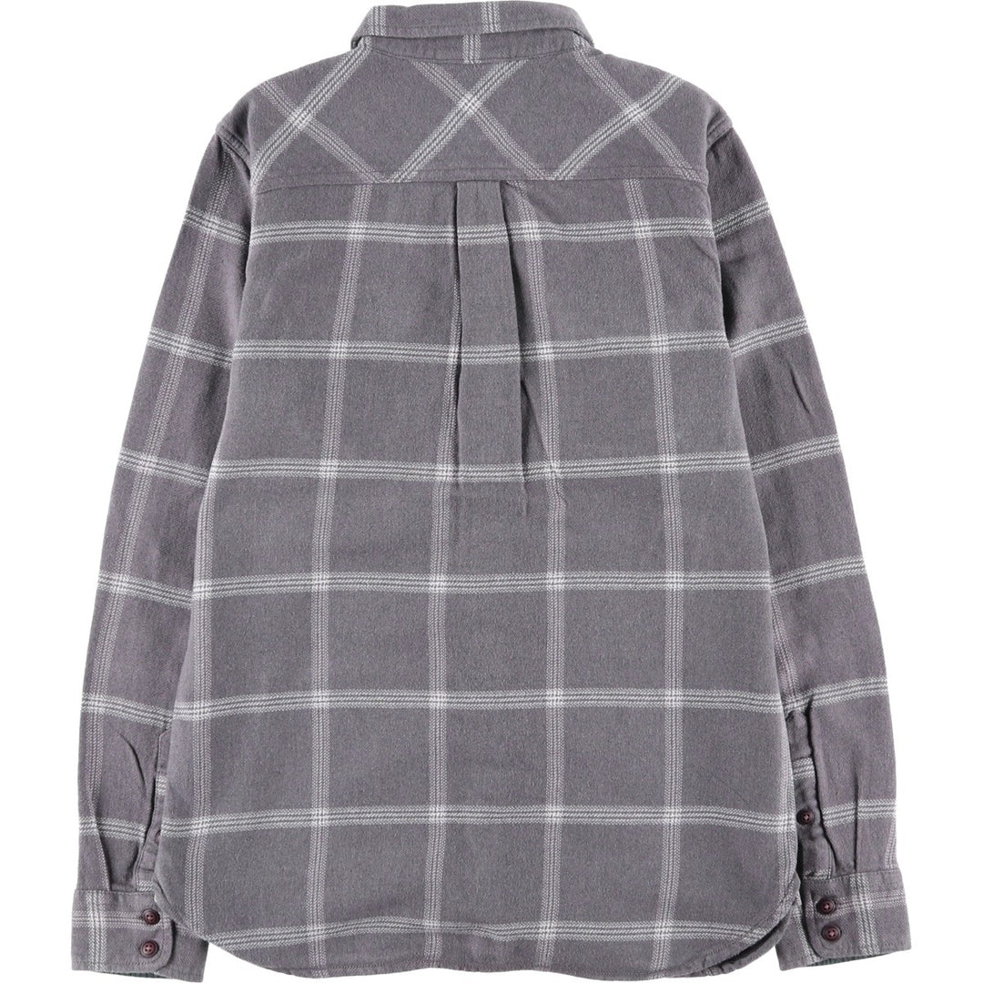 Vans Tailored Fit Long Sleeve Flannel Check Shirt, Women's Size Small cotton gray type Vintage Second Hand