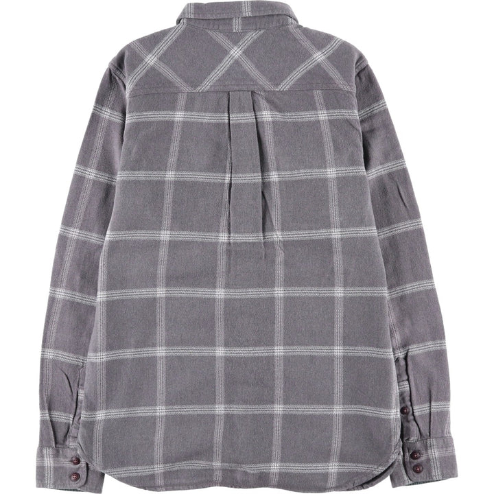 Vans Tailored Fit Long Sleeve Flannel Check Shirt, Women's Size Small cotton gray type Vintage Second Hand