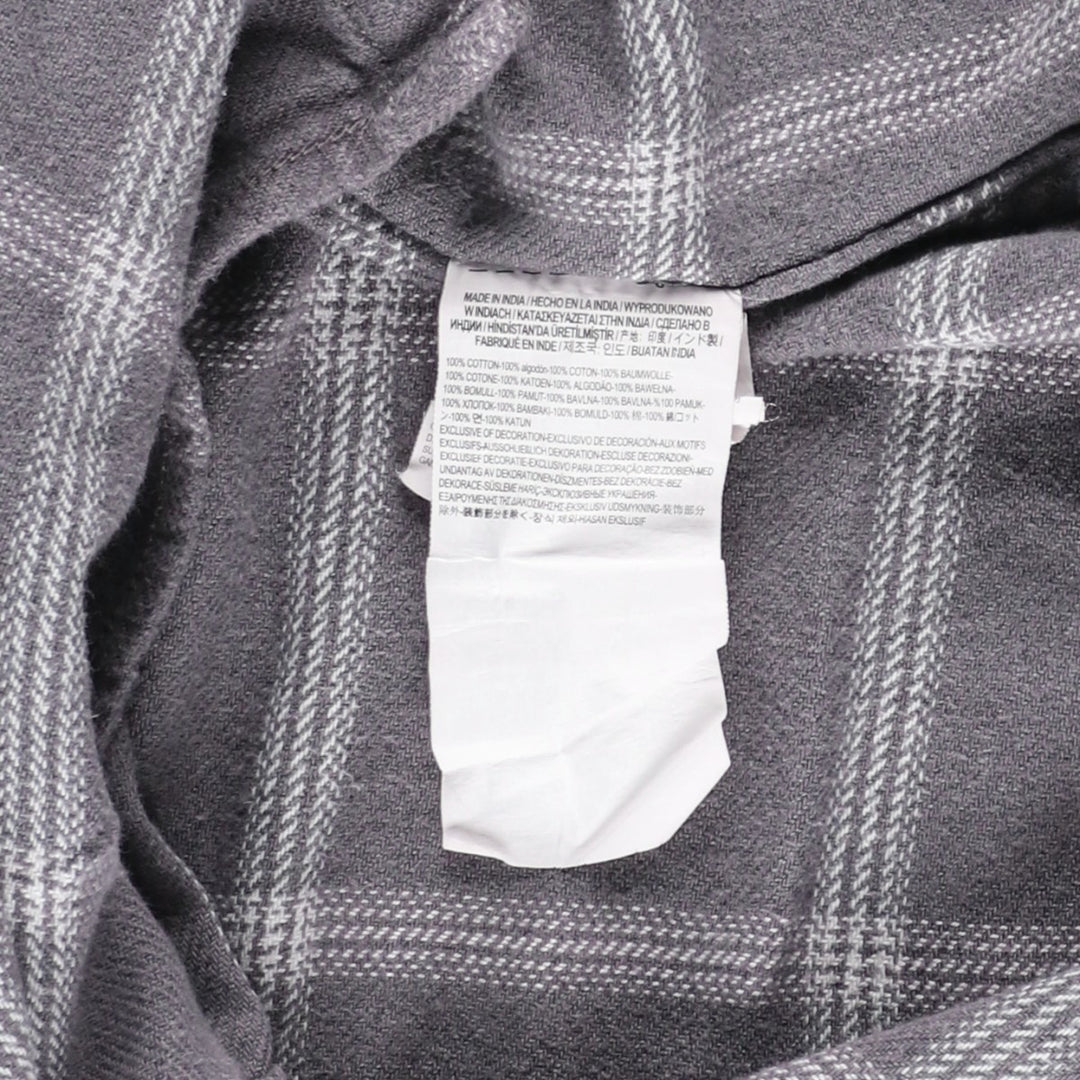 Vans Tailored Fit Long Sleeve Flannel Check Shirt, Women's Size Small cotton gray type Vintage Second Hand