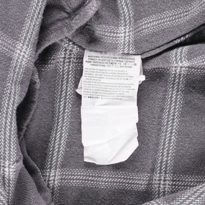 Vans Tailored Fit Long Sleeve Flannel Check Shirt, Women's Size Small cotton gray type Vintage Second Hand