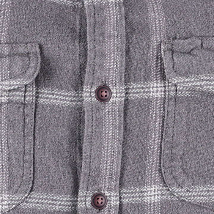 Vans Tailored Fit Long Sleeve Flannel Check Shirt, Women's Size Small cotton gray type Vintage Second Hand