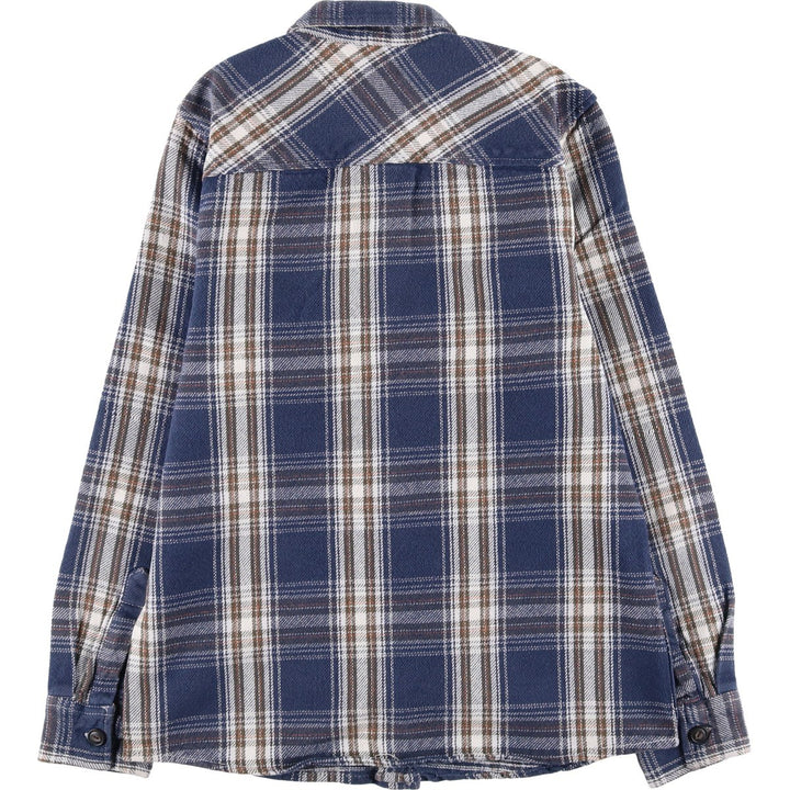 PEACOCKS Long Sleeve Flannel Check Shirt, Women's Size M cotton blue type Vintage Second Hand