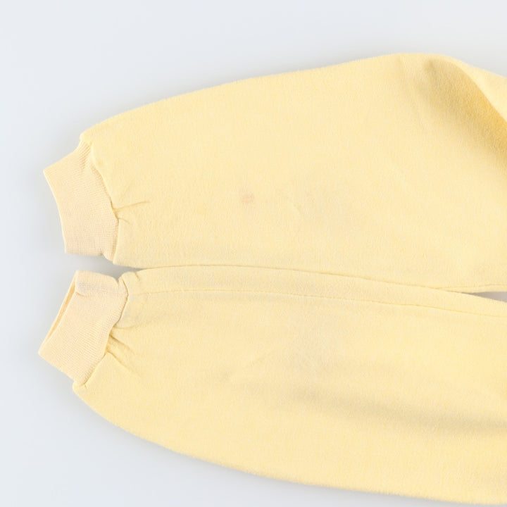 Vintage 1980'S JSW cropped college sweatshirt with triple print, made in the UK, size M. acrylic yellow type Vintage Second Hand