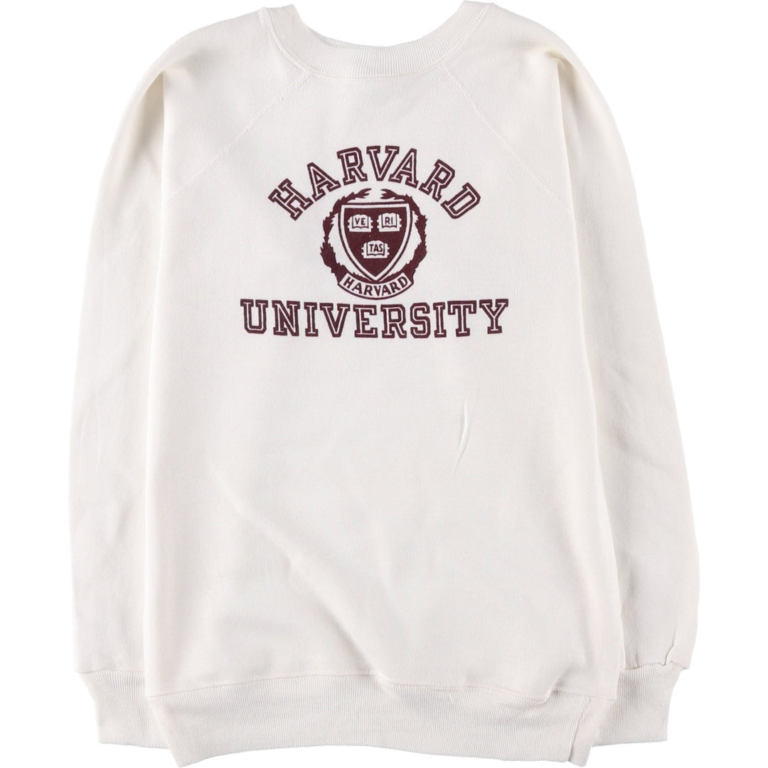 Vintage 1980'S Champion Tricot Tag Harvard University Triple Print College Sweatshirt, Women's Size Small acrylic white type Vintage Second Hand