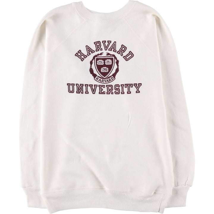 Vintage 1980'S Champion Tricot Tag Harvard University Triple Print College Sweatshirt, Women's Size Small acrylic white type Vintage Second Hand