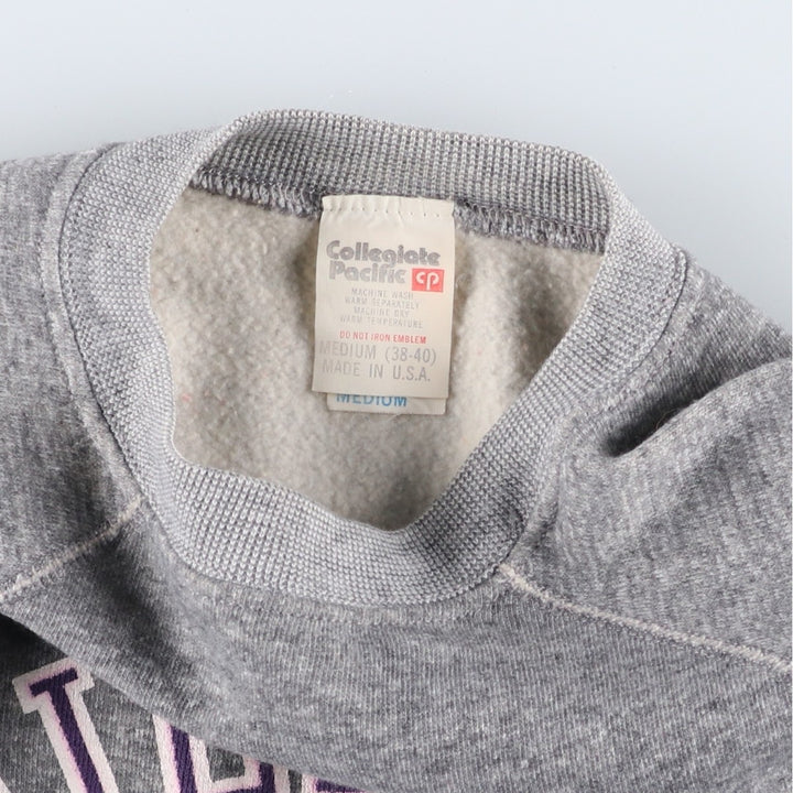 Vintage 1980'S Collegiate Pacific college sweatshirt, made in the USA, size M, women's. acrylic gray type Vintage Second Hand