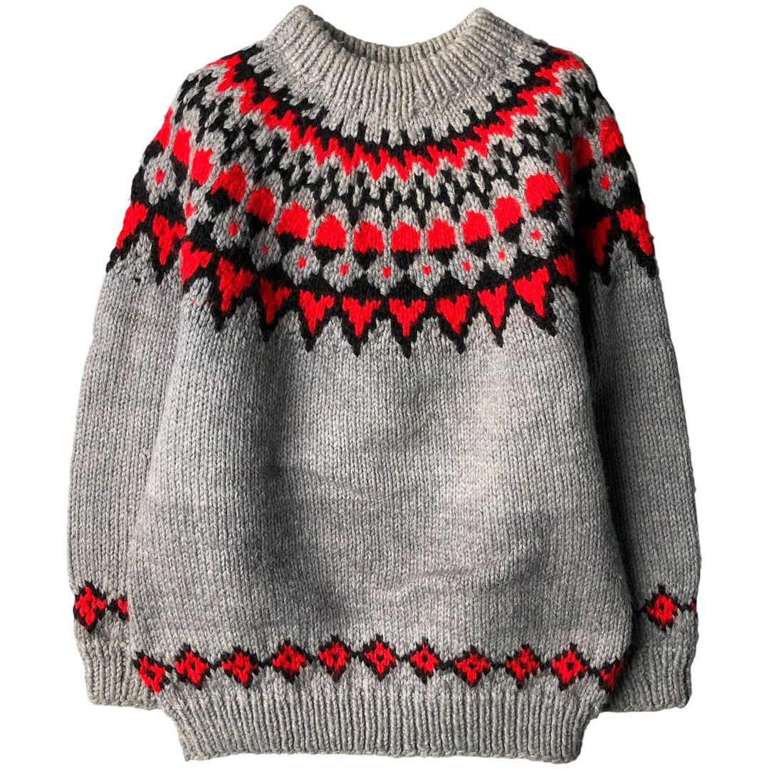 Nordic sweater, women's size L unclear gray type Vintage Second Hand