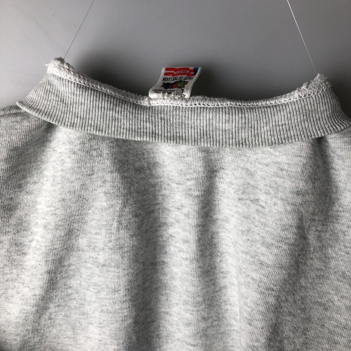 90'S Fruit of the Loom printed sweatshirt, made in the USA, men's size L, vintage cotton gray type Vintage Second Hand