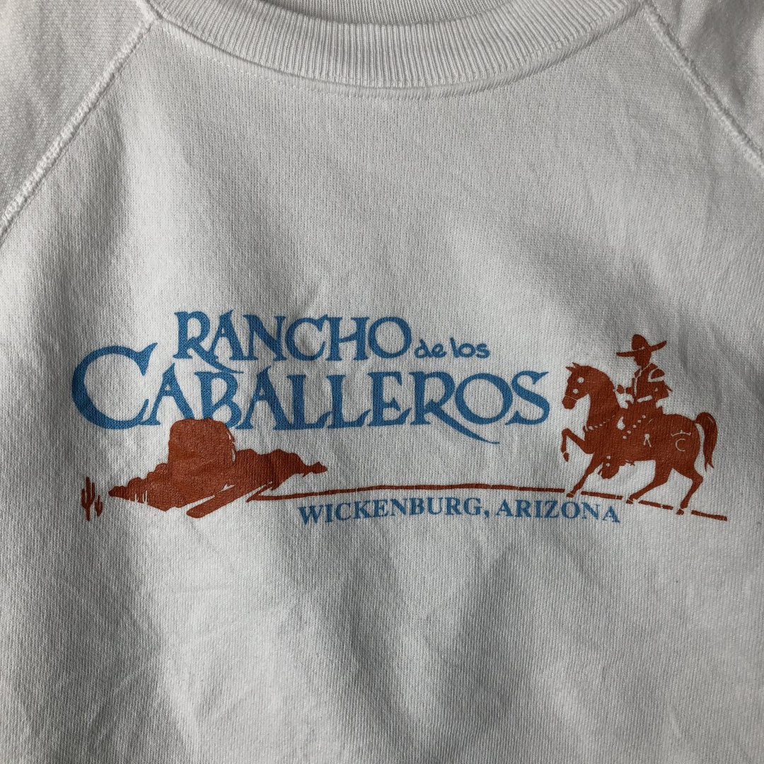 Vintage 80'S Hanes Blue Tag Printed Sweatshirt, Made in USA, Men's XL cotton white type Vintage Second Hand